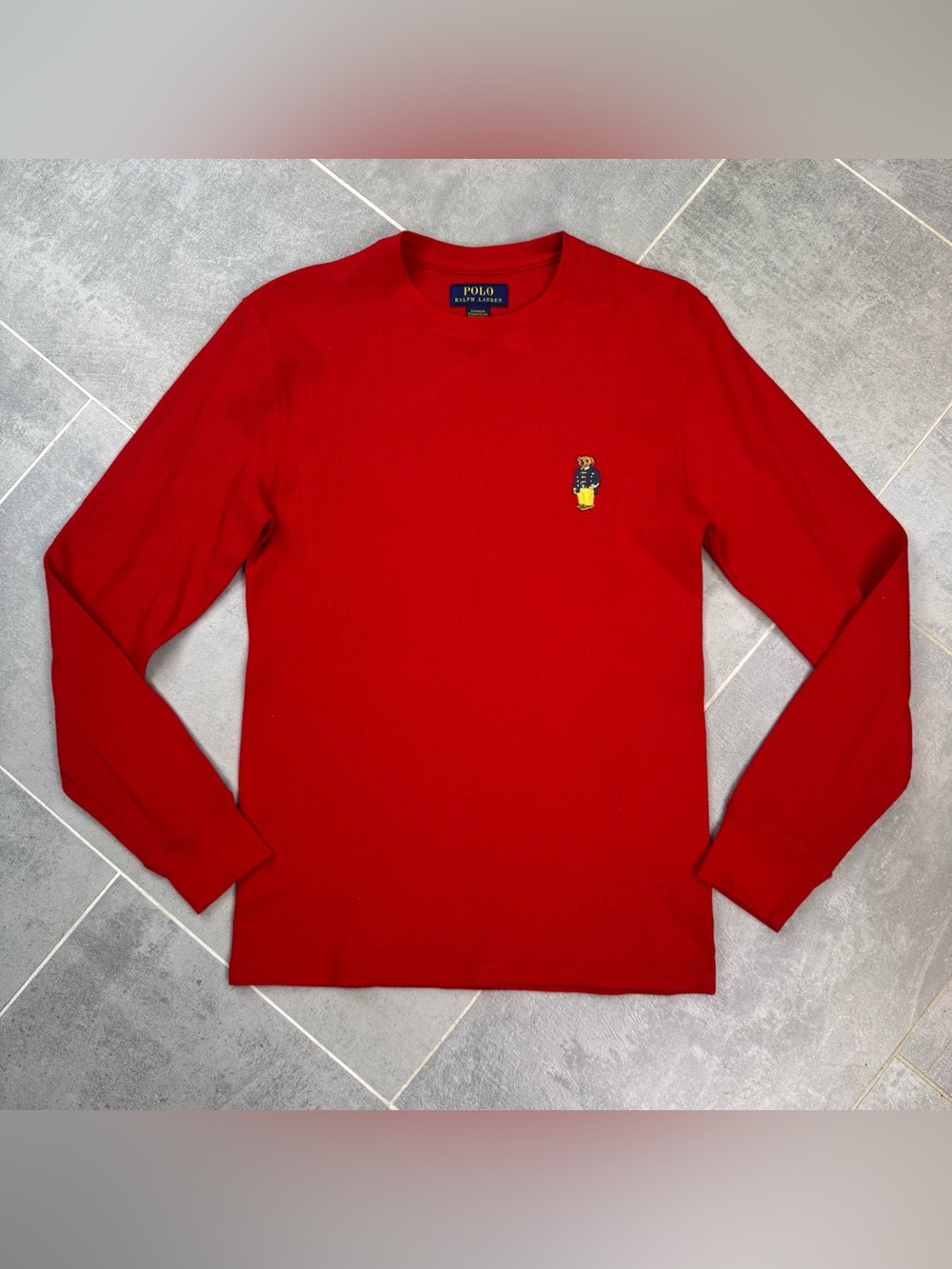 Polo Ralph Lauren Polo Bear Waffle Knit Pajama Thermal Shirt – Men's Medium